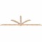 Ekena Millwork Redmond Smooth Timber Gable Bracket, Douglas Fir, 96"W x 32"H x 1 1/2"D x 3 1/2"F, 8/12 Pitch GBW096X32X0204RED00SDF - alternate 2